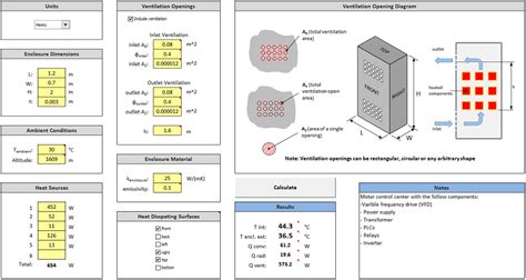 electrical enclosure heat calculator|enclosure cooling calculator.